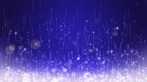 istock Image of rising sparkling particles on a colorful background 1450642023