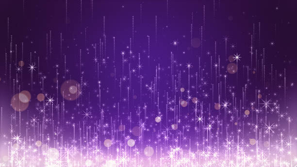 istock Image of rising sparkling particles on a colorful background 1450642024