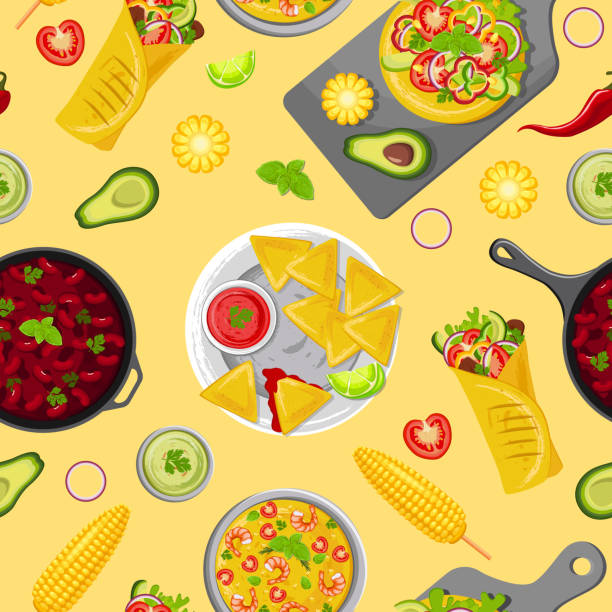 Elote Pattern 100+ Mexican Elote Stock Illustrations, Royalty-Free Vector Graphics ...