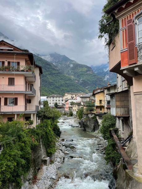 istock Vertical shot of a streaming river through the Chiavenna 1450645263