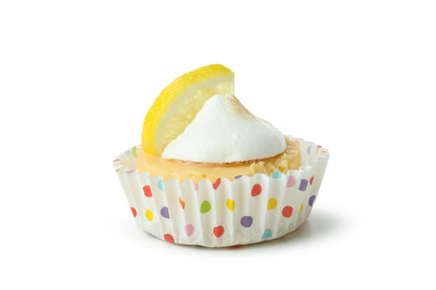 istock Tasty lemon cupcake isolated on white background 1450645997