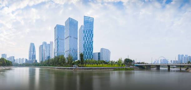 Chengdu Financial City on a sunny day