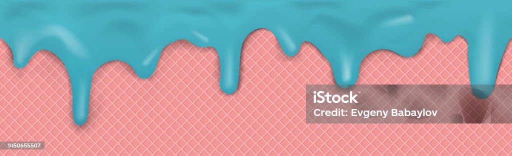 Pattern Texture Icing Sweet Seamless Panoramic Ice Cream Pattern With Dripping Pink Icing And ...