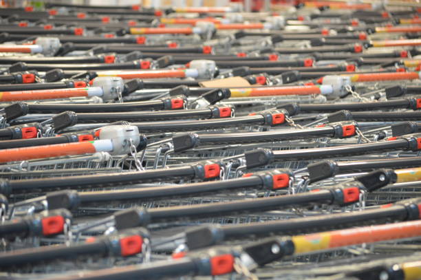 istock Trolley in the supermarket 1450659148