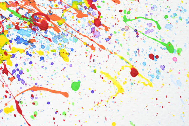 istock water colour splash on white paper, colorful art design 1450672244