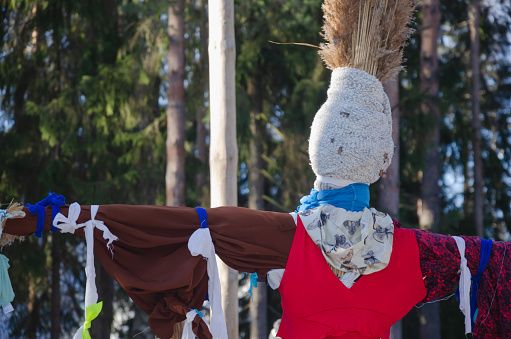 A stuffed ritual on the feast of Shrovetide. Send-off of winter. High quality photo