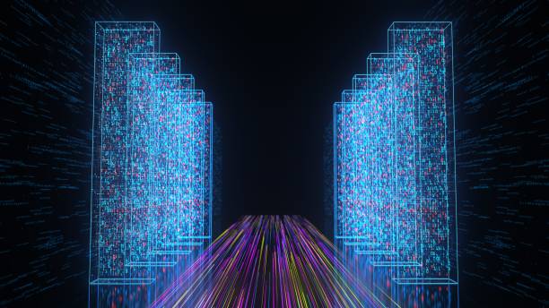 horizonte de datos - autopista de la información fotografías e imágenes de stock