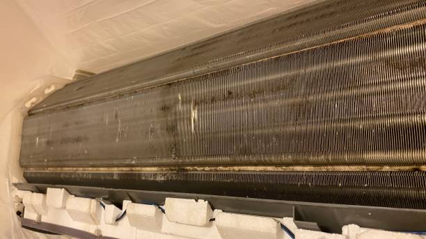 istock Inside a dirty air conditioner before cleaning 1450680746