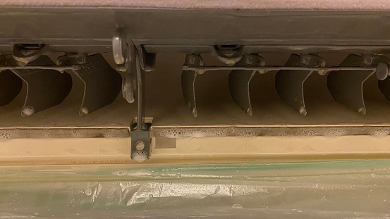 Copper Busbar connecting to Circuit Breaker in Electrical Panel