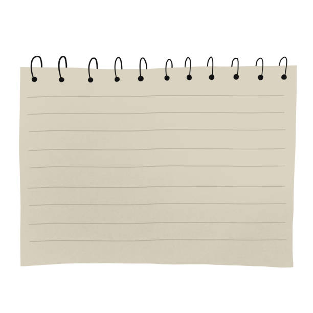 cartoon hand drawn of notebook design. paper with holder, document and notebook for important notes concerning business ideas. blank note sheet isolated on white background with clipping path.