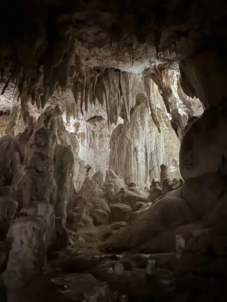 Photo of View of cave stalactites