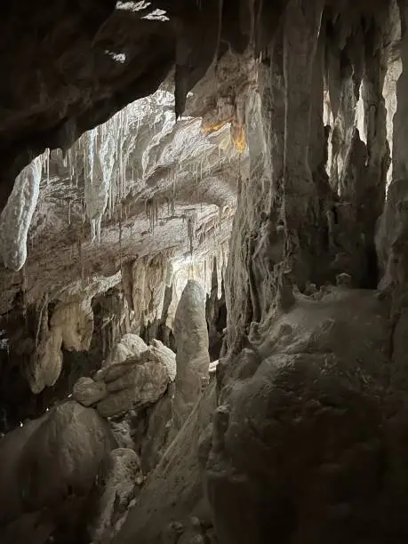 Photo of View of cave stalactites