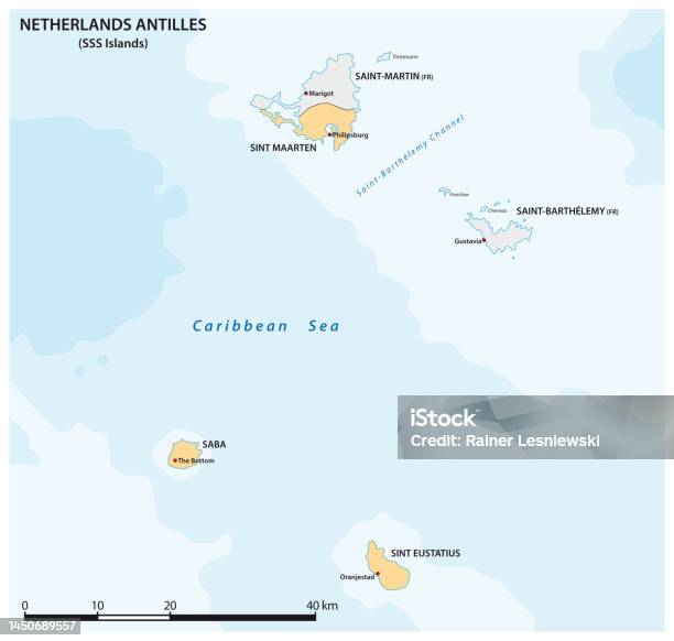Location Map Of The Abc Islands In The Caribbean Sea Stock Illustration -  Download Image Now - Istock