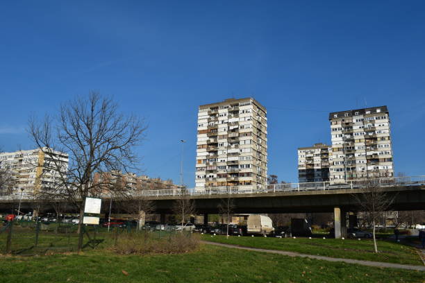 istock Brutalist - styled buildings in Novi Sad 1450692114