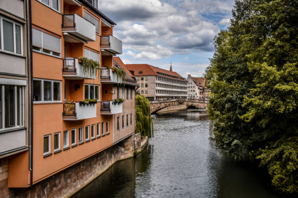 Hangman's Bridge On Pegnitz River In Nuremberg, Germany