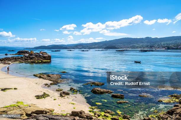 Beluso Marina Located In The Bay Of Bueu In The Province Of Pontevedra Galicia Spain Stock Photo - Download Image Now