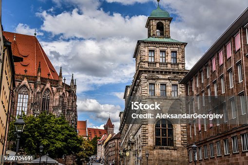 istock Police Station Town Hall Near St. Sebaldus Church In Nuremberg, Germany 1450704691