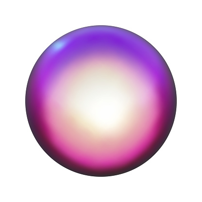 3d pink metal neon gradient shere render. Vector abstract ball. Futuristic iridescent holographic isometric shape.