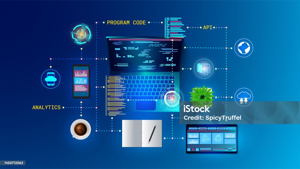 Computer Based Internet Program Website Software Web App Api Technology Program Code Digital Mobile And ...