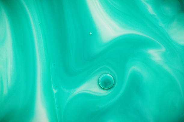 Radioactive florescent drops in water