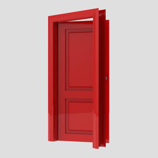 istock red wooden interior door illustration set different open closed isolated white background 1450721847