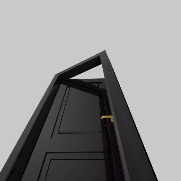 istock black wooden interior door illustration set different open closed isolated white background 1450722029