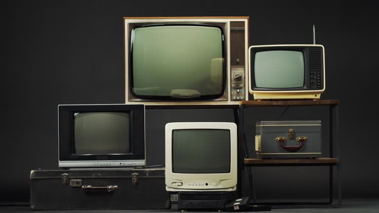 Collection of retro tvs.