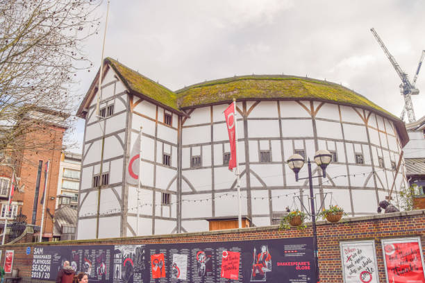 London, UK - January 29 2021: Shakespeare's Globe Theatre exterior daytime view.