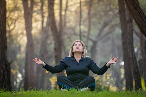 Yoga, meditation and relaxation in the nature