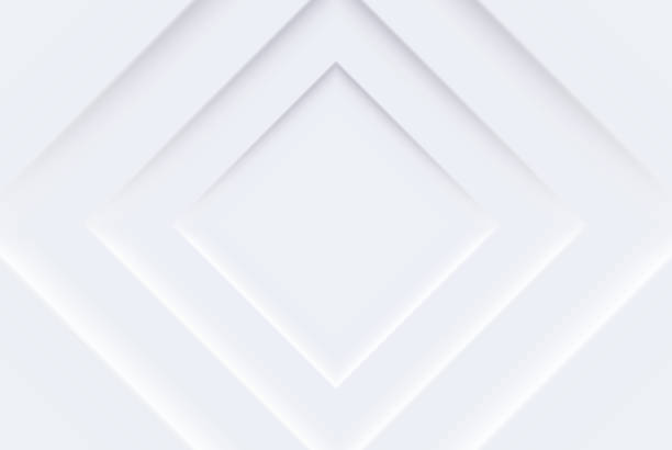 istock Abstract square modern wallpaper design. White futuristic square background in neomorphism style. Geometric empty pattern. 1450735178