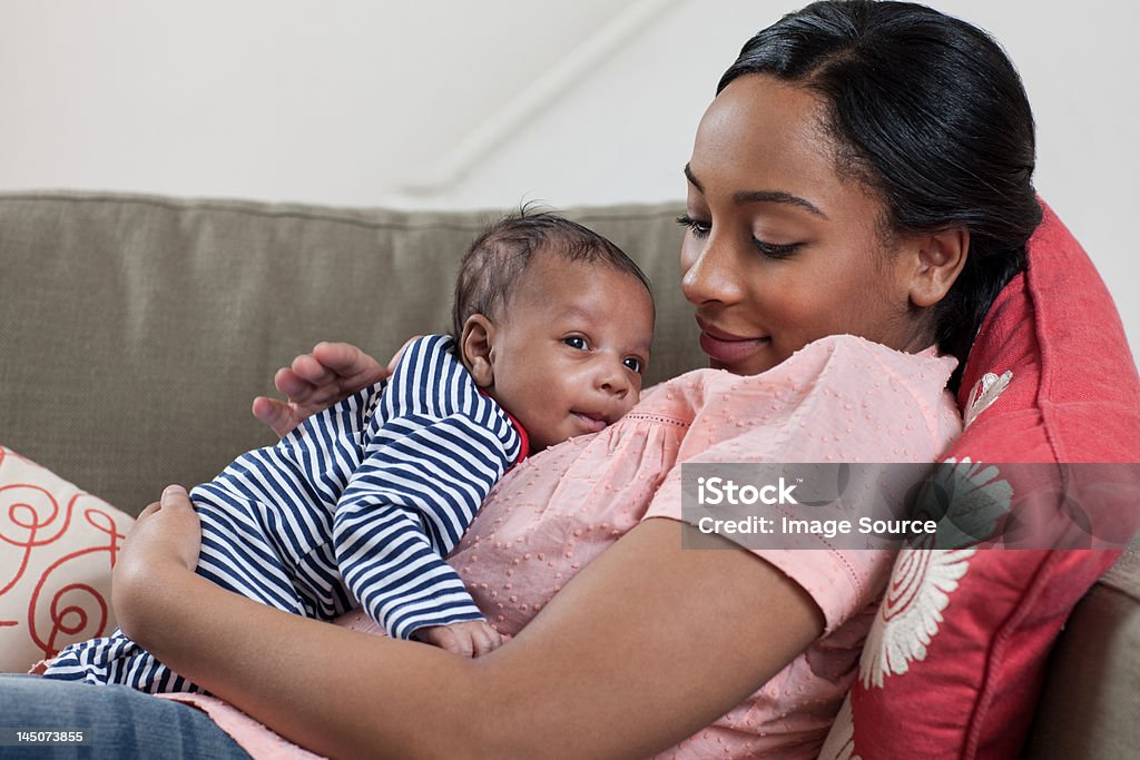 Mother and baby boy  Newborn Stock Photo