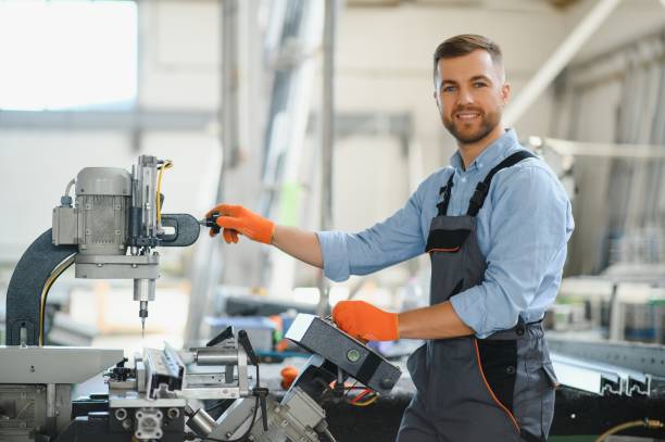 istock Factory worker. Man working on the production line. 1450751244
