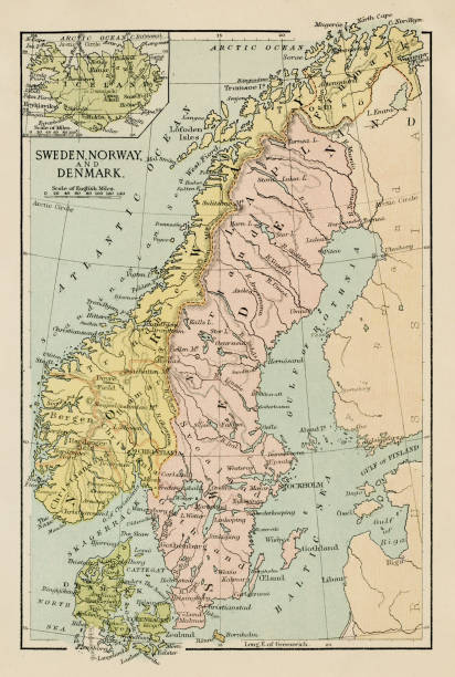 Map Of Sweden Norway And Denmark Stock Download Image Map Of Sweden Norway And Denmark 