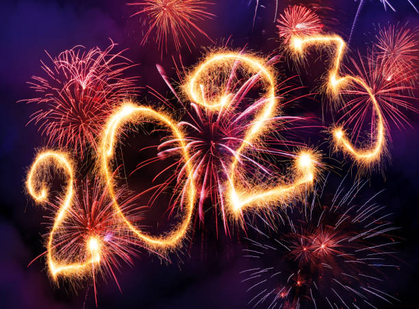 istock Sparkling New Year 2023 with fireworks 1450782516