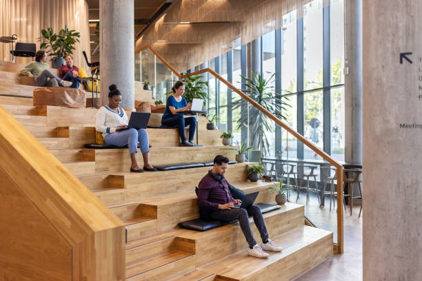 istock Group of people working at creative office 1450789015