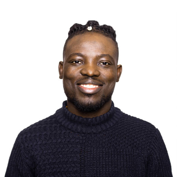 istock Smiling young african man isolated on white background 1450790022