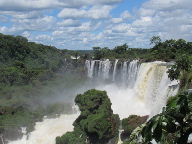 istock Waterfall in the middle of forest Iguazu Park 1450809164