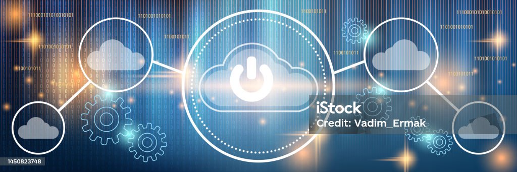 Cloud Process Vector Cloud Computing Data Processing Network Vector Concept Stock ...