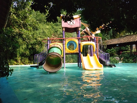 playground in the pool for small children