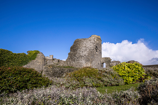 The old Aberystwyth  castle ruin in Aberystwyth, Mid Wales, UK
