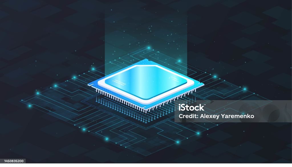 Quantum Computer Cartoonb Quantum Computer Concept Stock Illustration - Download Image Now ...