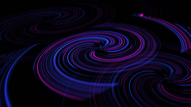 istock Colorful glowing spiral lines 1450842499