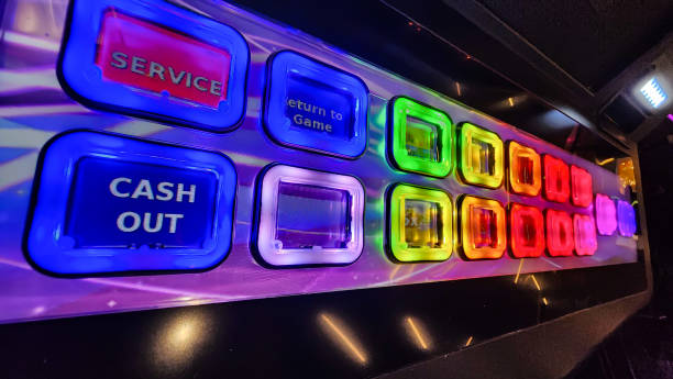 istock Casino machine push buttons. Cash Out Button. Service Button. 1450845120