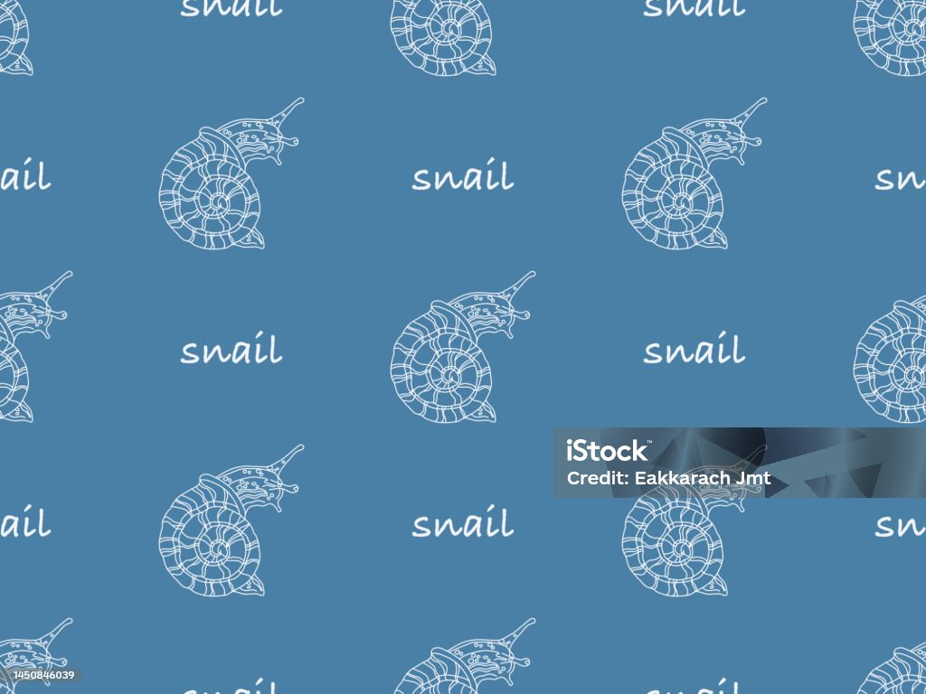 Snail Pattern Background Snail Seamless Pattern On Blue Background Stock Illustration - Download ...
