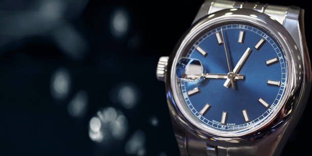 istock Luxury watches placed on a glittering glass 1450850960