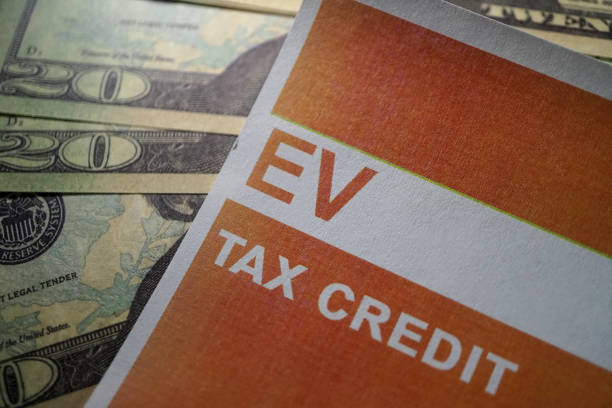 ev tax credit stock photo