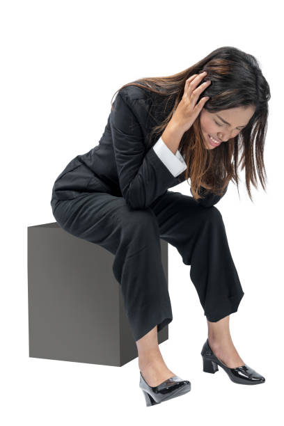 istock Asian businesswoman sitting with frustrated expression 1450867761