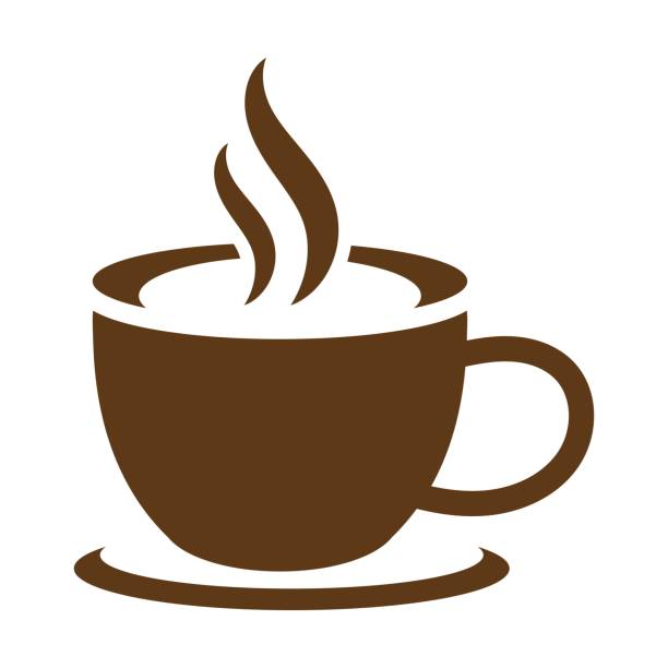 illustrazioni stock, clip art, cartoni animati e icone di tendenza di modello logo tazza di caffè - tazza da caffè