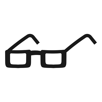 Nerd glasses hand drawn clipart illustration isolated