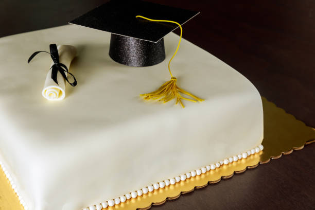 istock Cake with fondant and decorations for graduation 1450886580